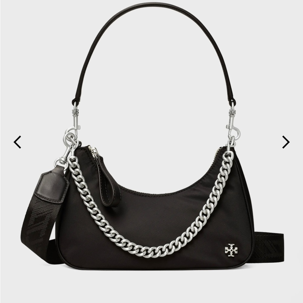 Tory Burch Mercer Nylon Small Shoulder Bag Black